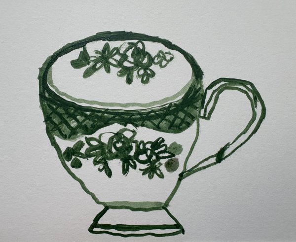 Forest Green Teacup