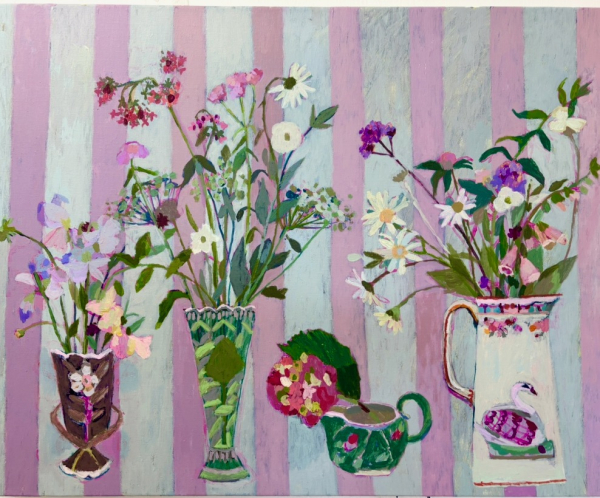 Papered With Flowers and Stripes