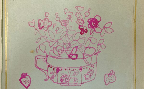 Pink Roses and Strawberries