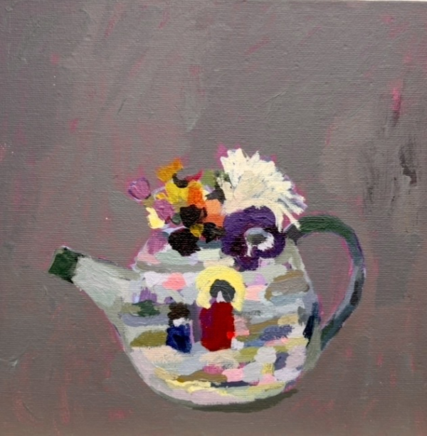 Winter Chrysanthemum and Violet 