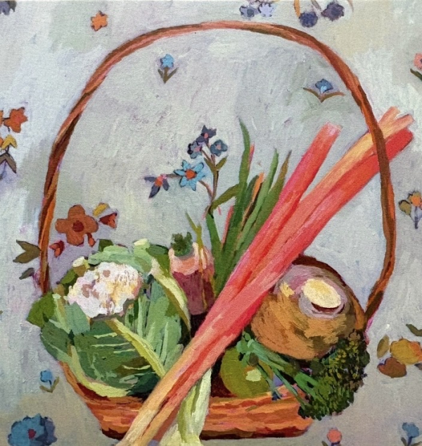 Winter Vegetables and Pink Rhubarb 